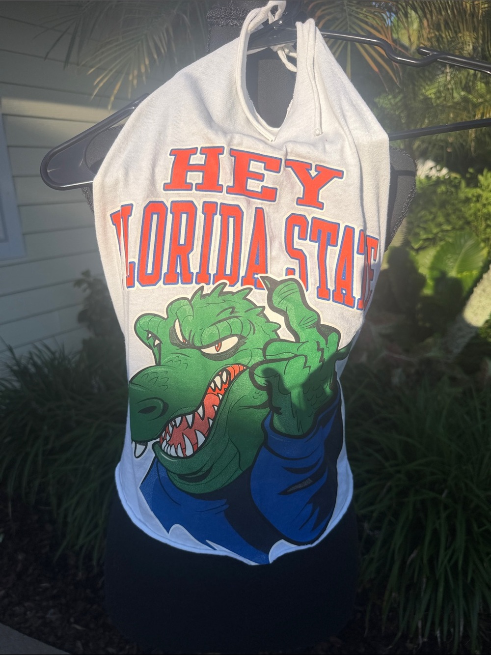 HEY Florida State ladies Graphic Halter Top - Green Gator Print